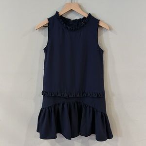 Atmosphere navy ruffle sleeveless mini dress